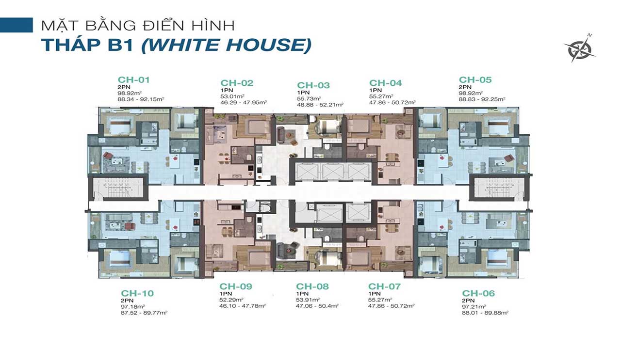 Căn hộ Sunwah Pearl 36 Block White House dự án Sunwah