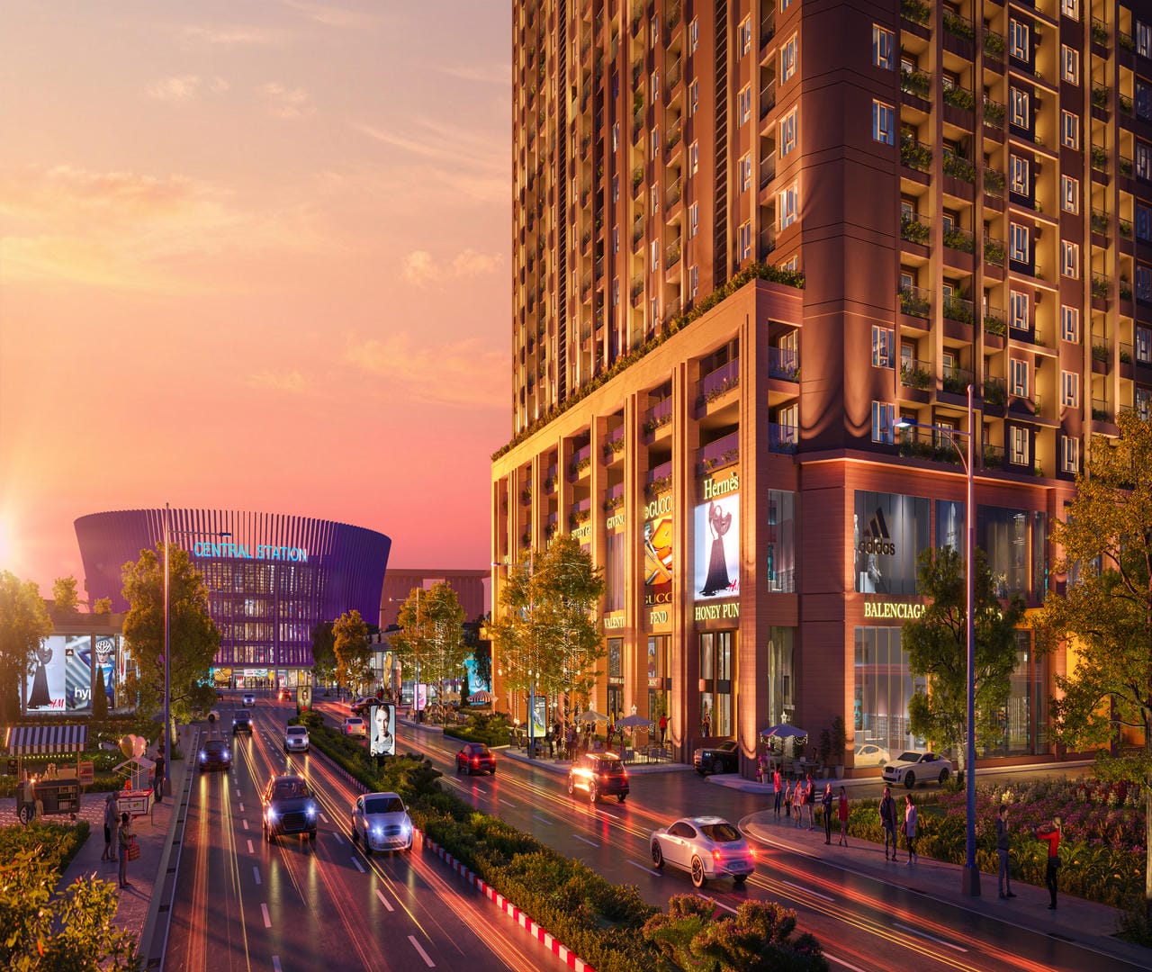 Duplex Nam Mekong Grand Plaza: Thiết kế, giá bán và có nên mua? 5 Một góc view của Duplex Nam Mekong Grand Plaza view từ bên ngoài