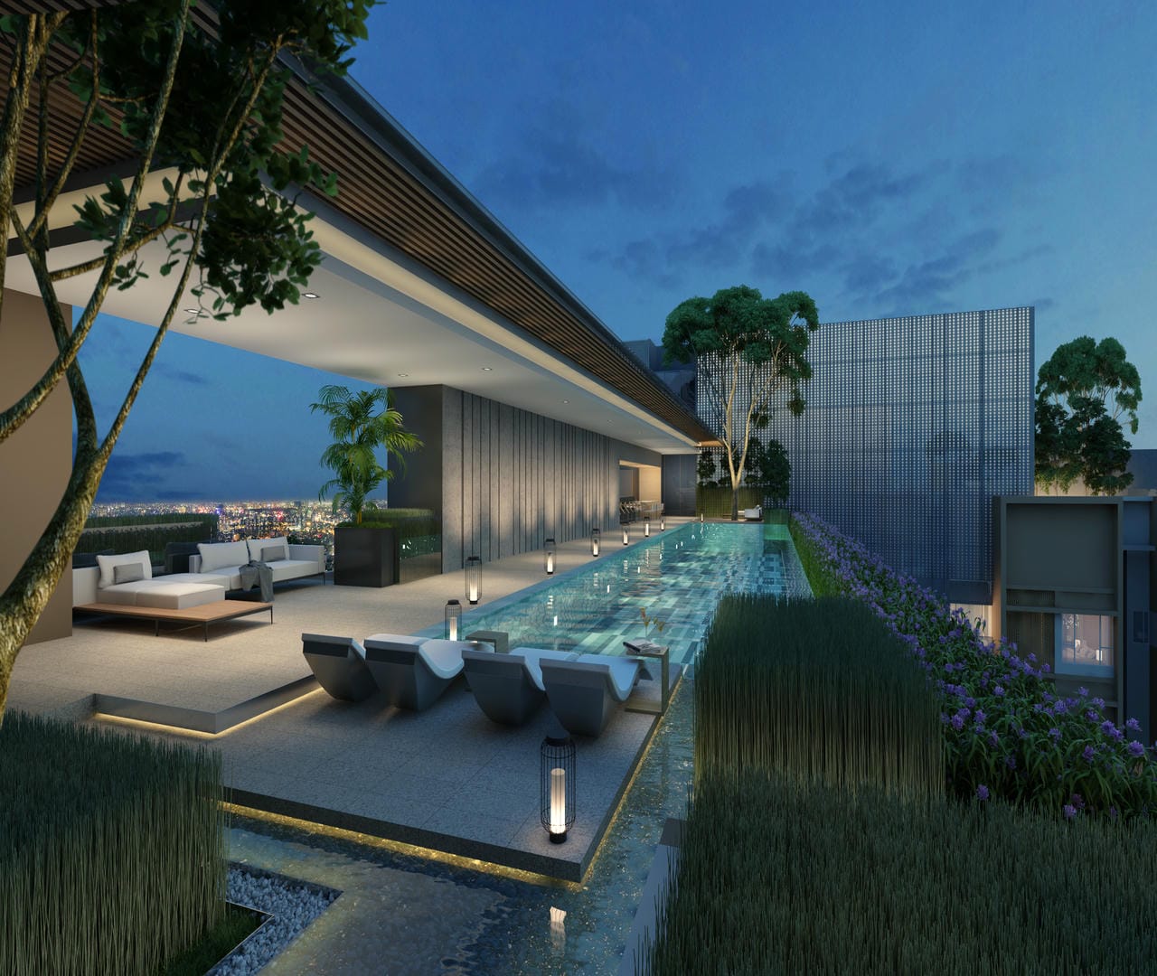 Tiện Ích The Marq Quận 1: Sky Club, Hồ Bơi Vô Cực & Trải Nghiệm Thực Tế 2026 21 Hồ bơi vô cực tại The Marq