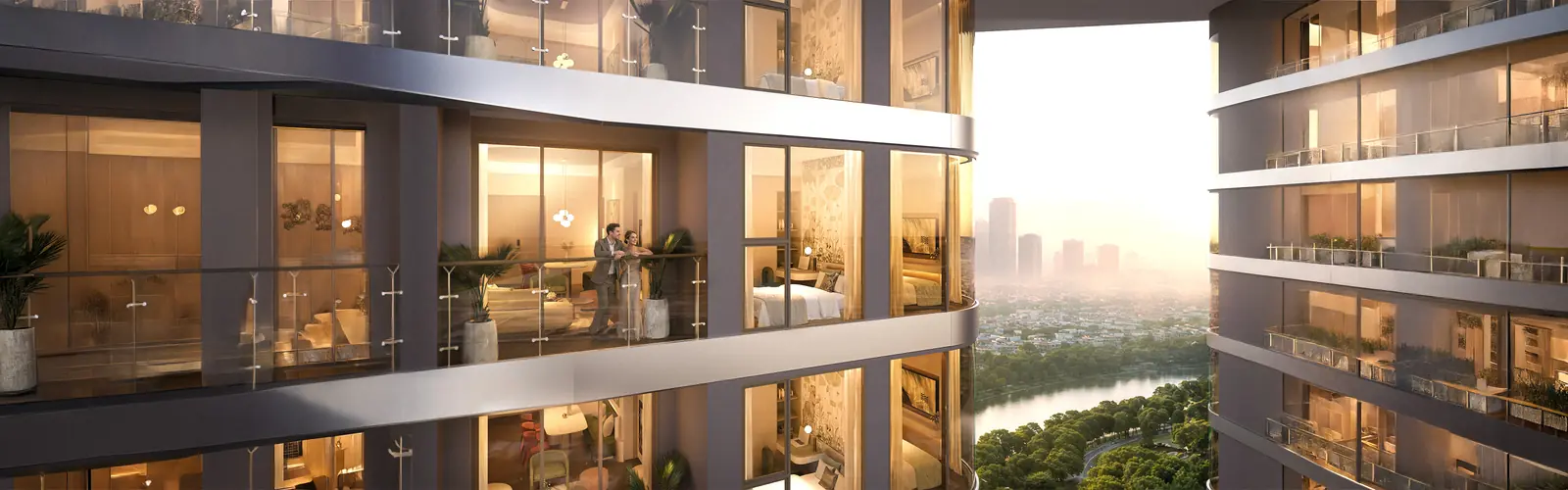 Vật Tư Bàn Giao Palm River: Thương Hiệu Từng Hạng Mục 3 Nội thất căn hộ 2 phòng ngủ Palm River với sàn gỗ và tủ bếp hoàn thiện
