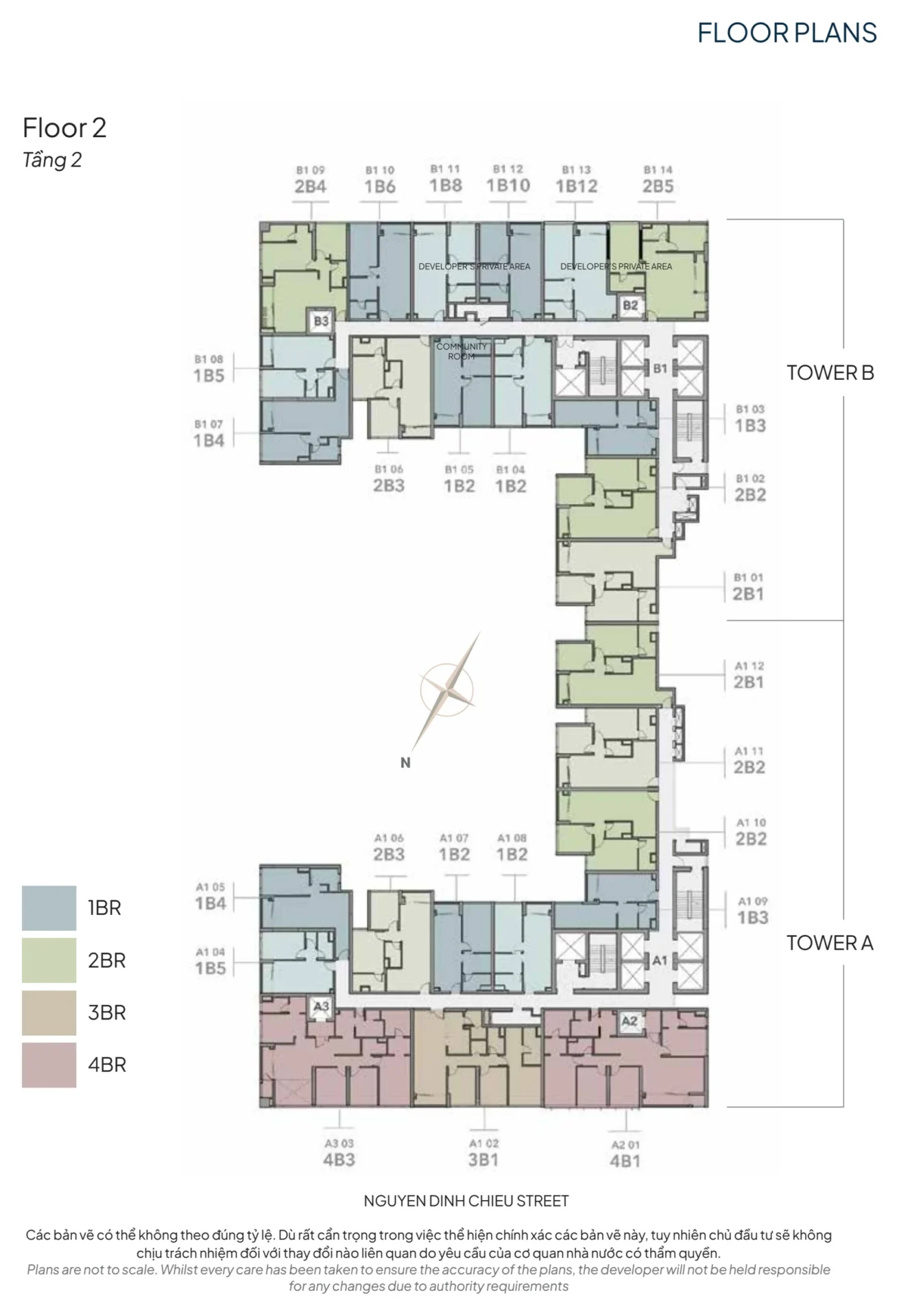 Mặt Bằng The Marq Quận 1: Layout 1PN, 2PN, 3PN & 4PN Chi Tiết 2026 37 Mặt bằng tầng 2 The Marq