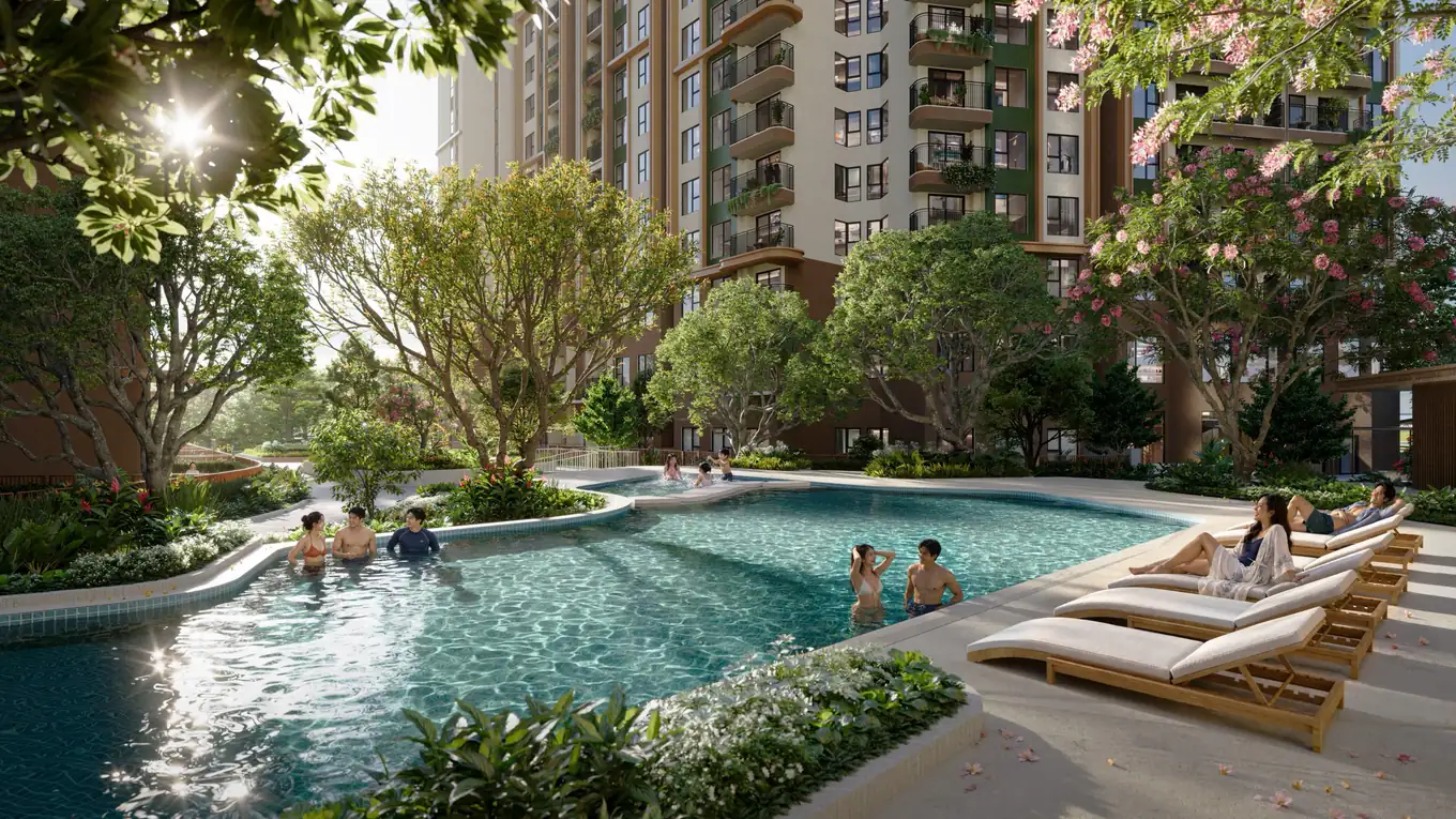 Mặt bằng Norton Park: 2 phân khu, 6 tháp và cách chọn căn đẹp 12 Hồ bơi nội khu Norton Park