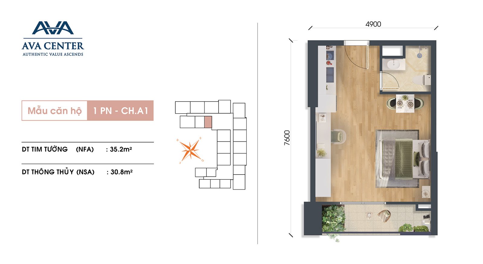 AVA Center Thuận Giao: Giá Chào Bán, Pháp Lý Gốc Và Có Nên Mua 11 Mặt bằng căn hộ mã CH.A1 dự án AVA Center