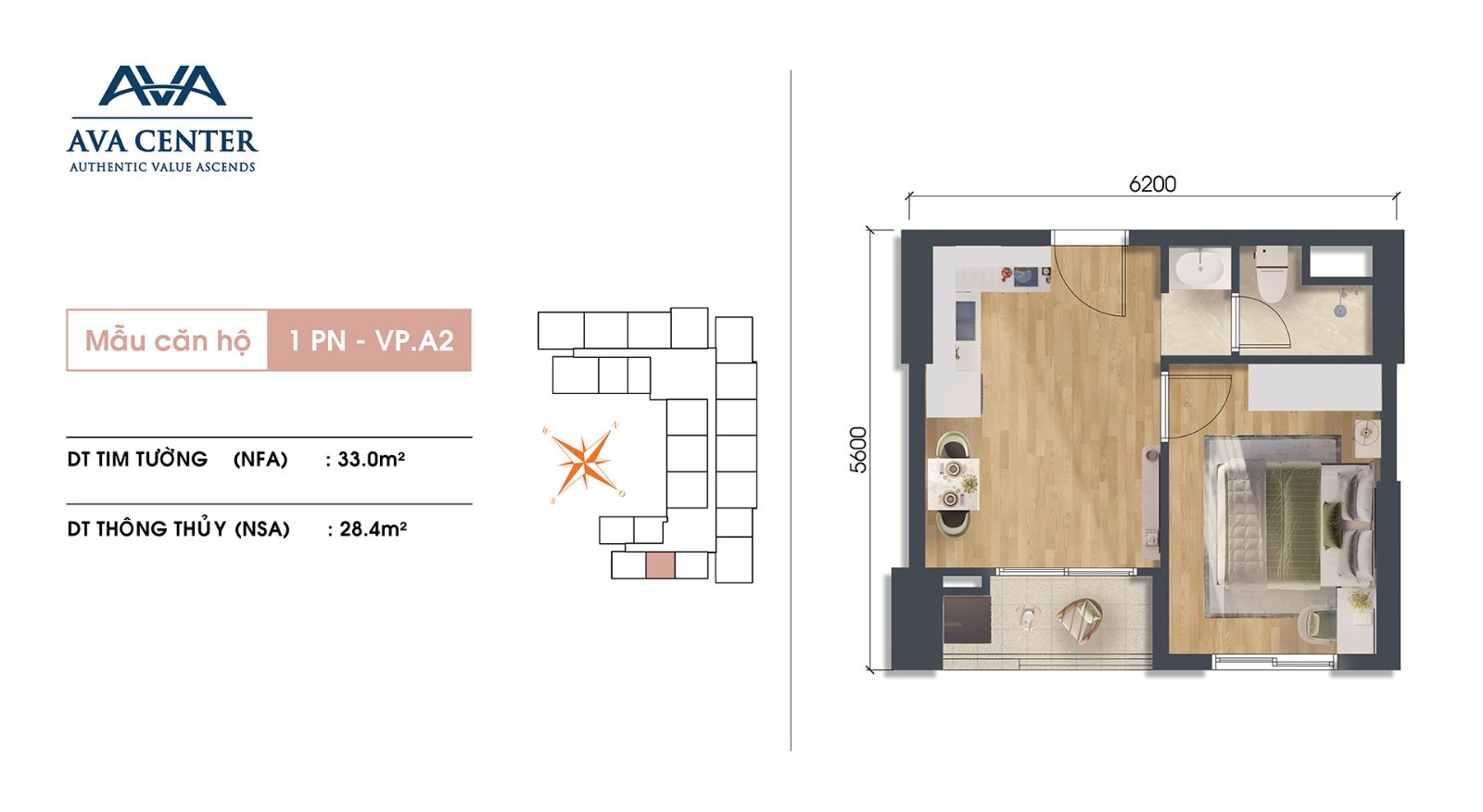 AVA Center Thuận Giao: Giá Chào Bán, Pháp Lý Gốc Và Có Nên Mua 17 Mặt bằng officetel mã VP.A2 dự án AVA Center