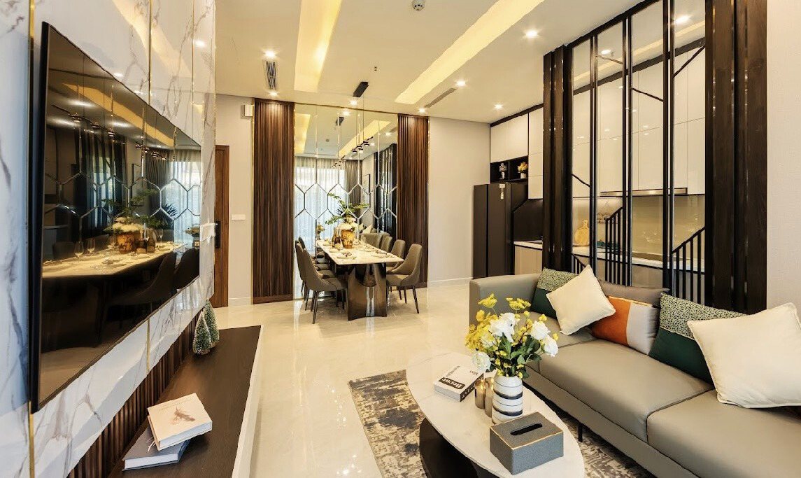 AVA Center Thuận Giao: Giá Chào Bán, Pháp Lý Gốc Và Có Nên Mua 28 Phòng khách căn hộ mẫu AVA Center bàn giao đầy đủ nội thất